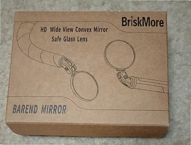1 Pair Black Drop Bar Rearview Bike Mirror, 2" /50CM HD Wide View Convex ,New