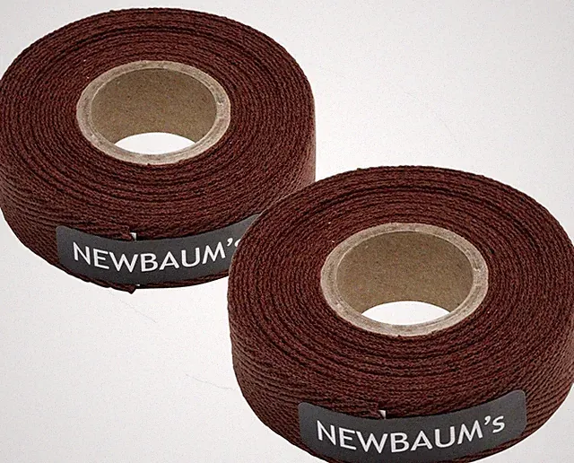 2-Rolls Newbaums Cotton Cloth Road Fixie Bike Handlebar Drop Bar Tape Dark Brown
