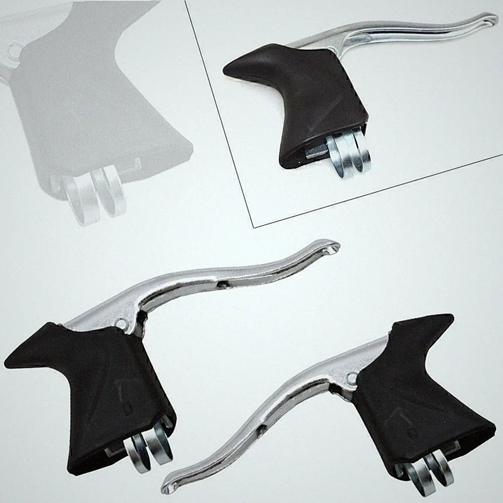 2pcs Road/fixed Gear Bicycle Drop Bar Aluminum Brake Levers Set For 22.2-23.8mm