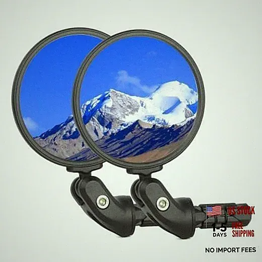 Bike Mirrors,Bike Bar End Mirror, HD Glass 3" for Flat or Drop Bar Bike 2PCS