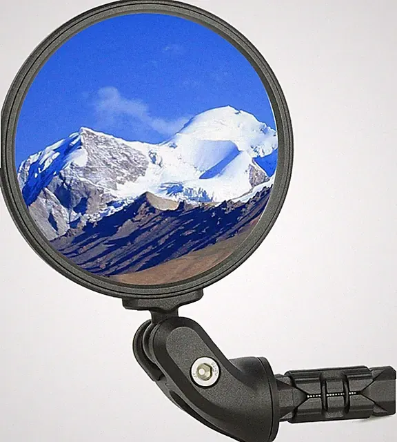 Bike Mirrors,Bike Bar End Mirror, HD Glass Convex Lens Bicycle Rearview Mirror