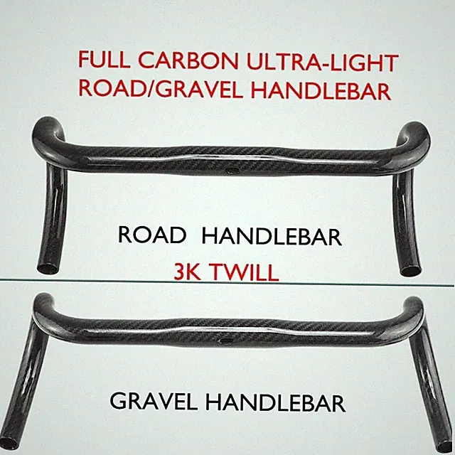 Carbon Fiber Road Handlebar 3K/UD Road Bicycle Drop Bar 380-440mm Bicycle Parts