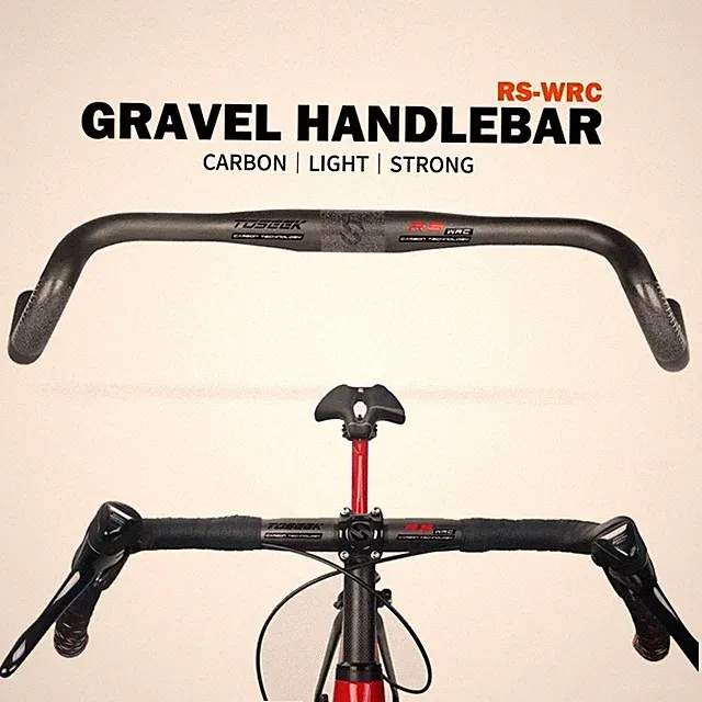 Carbon Gravel Cyclocross Road Bicycle Handlebar 31.8mm 400/420/440mm Drop Bar