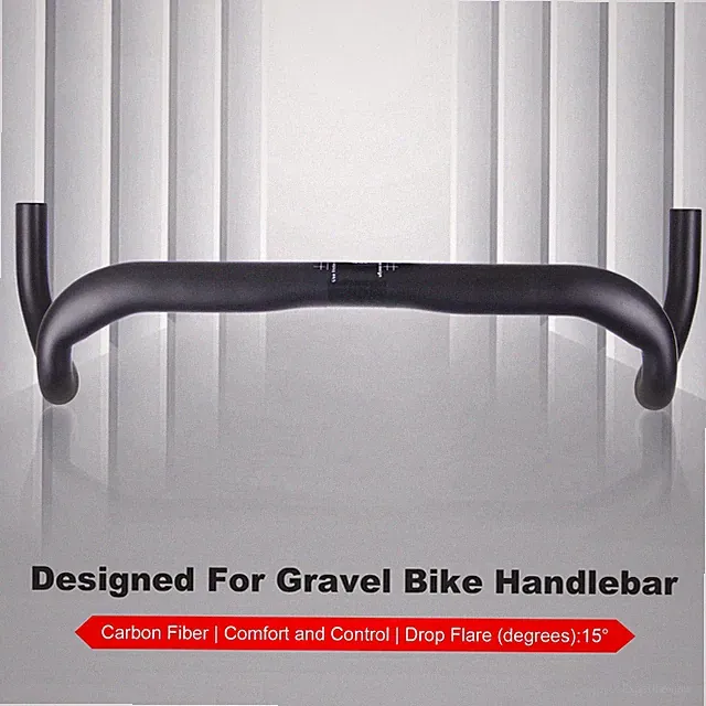 Carbon Handlebar 31.8mm Cyclocross Road Bicycle Bent Bar 15° 458/478/498mm