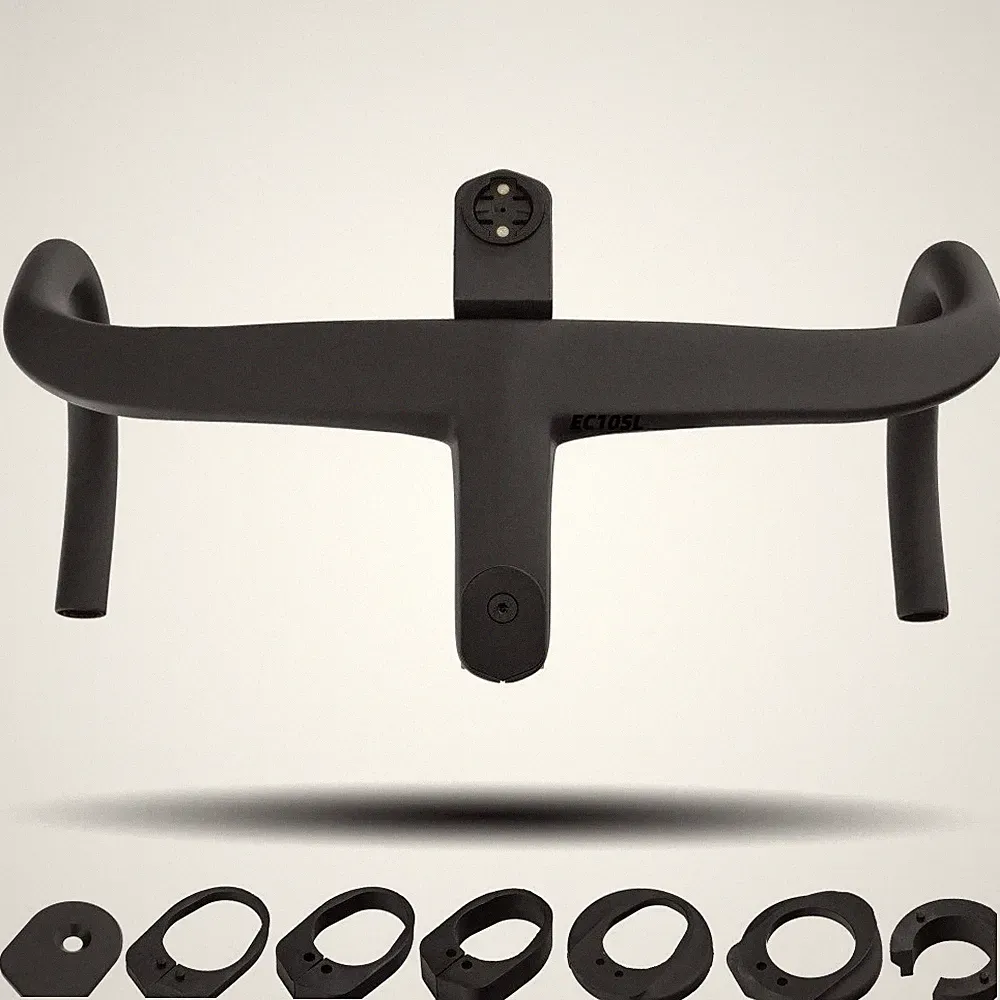 Carbon Integrated Drop Bar for Bicycle with Internal and External Cable Routing