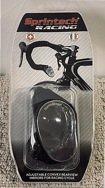 Cycling Drop Bar Rearview Mirror, Sprintech 20mm Left Convex Adjustable Mirror