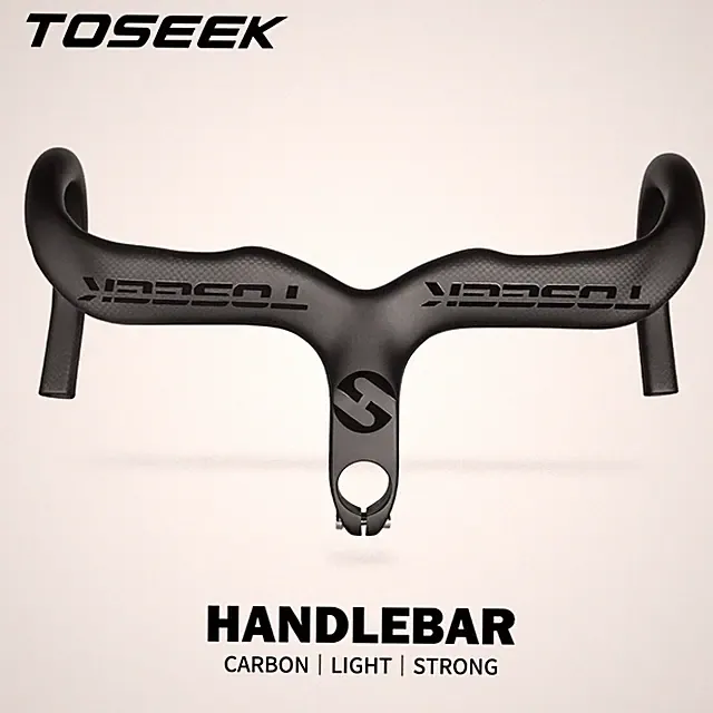 Full Carbon Fiber City Bicycle Integrated Handlebars Racing Road Bike Drop Bar
