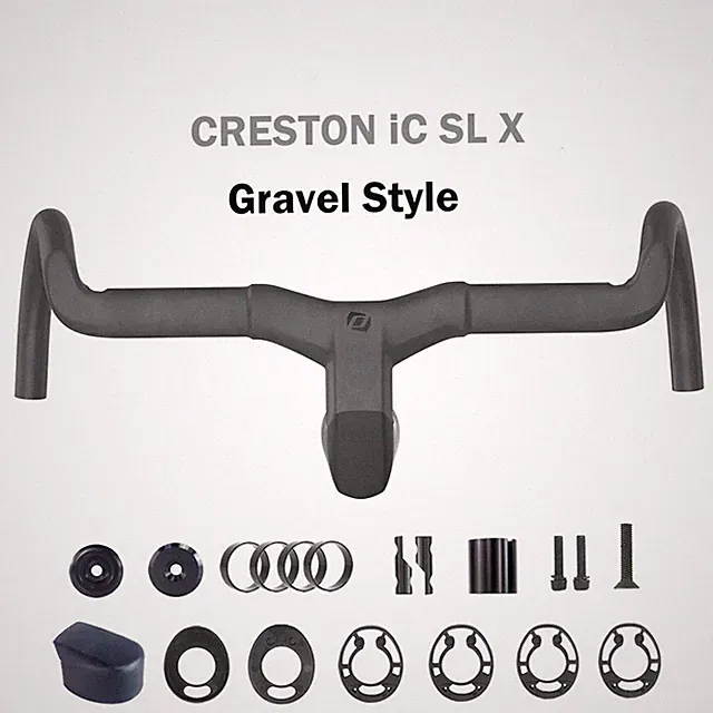 Gravel Bike Handlebar Full Internal Cable Routing Carbon Integrated Handlebar