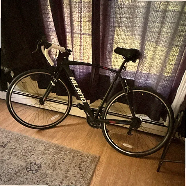 Hiland Road Bike 700C 57cm Black Drop Bar Derailleur Caliper Brakes