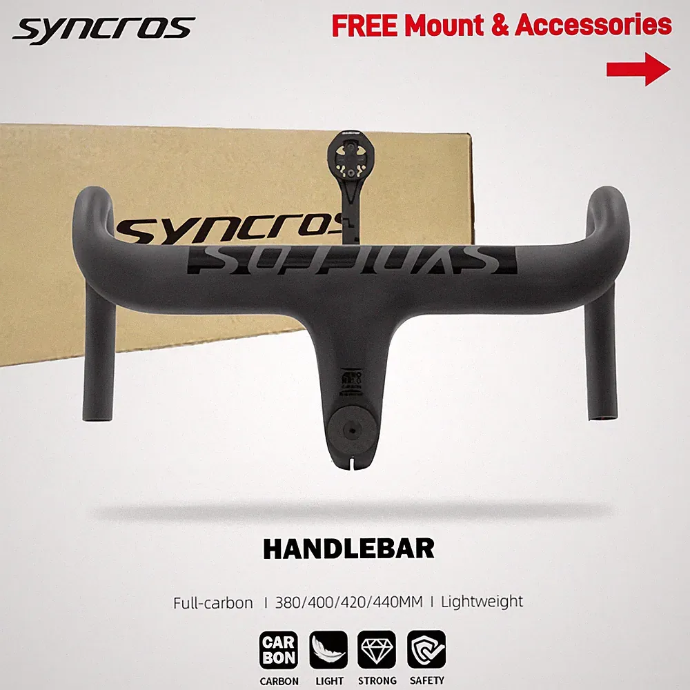 Internal Cable Integrated Bicycle Handlebar Full Carbon Fiber Road Bike Drop Bar