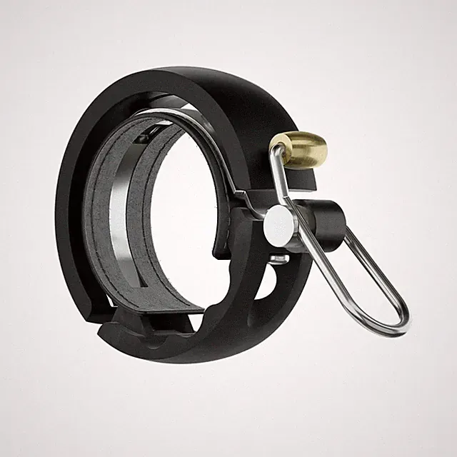 Large Oi Luxe Black Bicycle Bell Cnc Machined Elegant Design For Handlebars