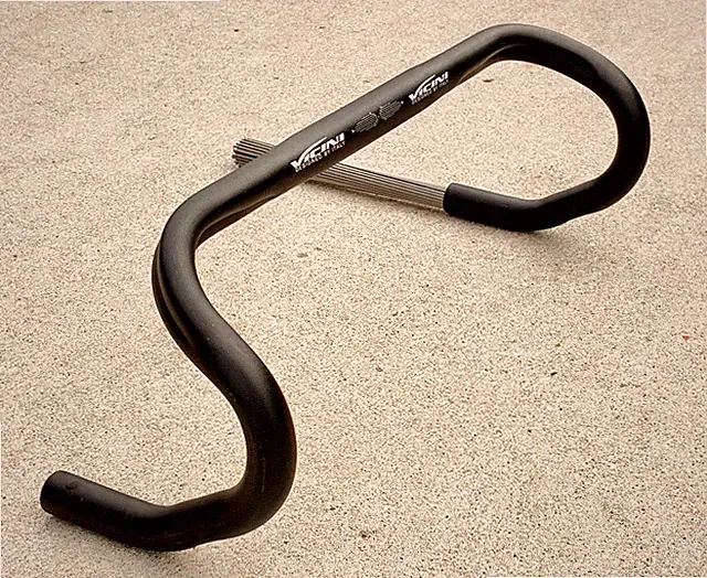 NOS 44cm Vicini Road Drop Handlebars 31.8mm Black Alloy New Anatomic
