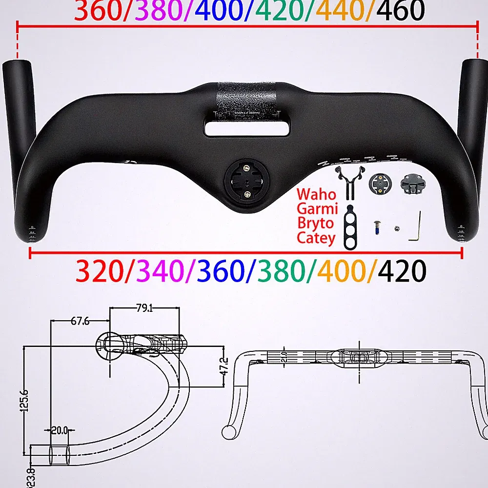 Professional Carbon Racing Bike Handlebar 31.8mm Internal Road Bicycle Drop Bar