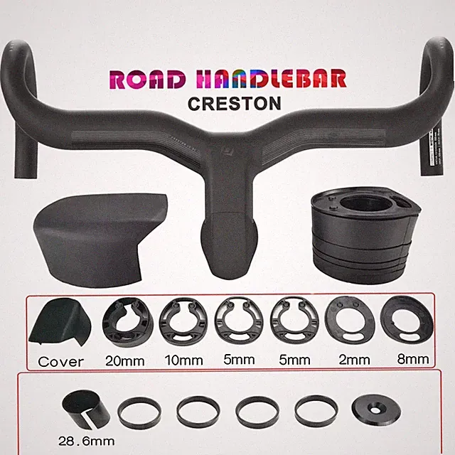 Road Bicycle Carbon Handlebar Internal Wiring Integration Handle Bar 380-440mm