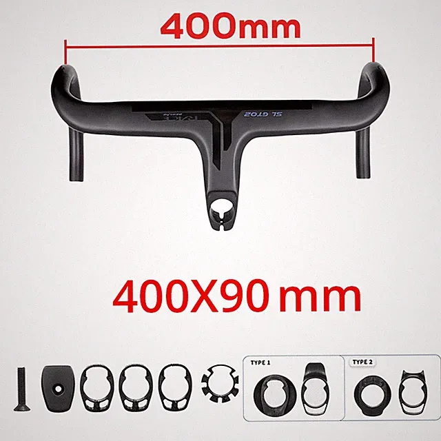 Road Bicycle Drop Bar Internal Cable Integrated Carbon Handlebar with Spacers