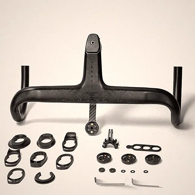 Road Bicycle Handlebar Drop Bar Carbon Fiber Integrated Handlebar Accessories