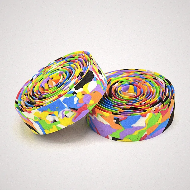 Road Bike Bicycle Track Handlebar Tape Rainbow Camo Handle Bar Drop Bullhorn