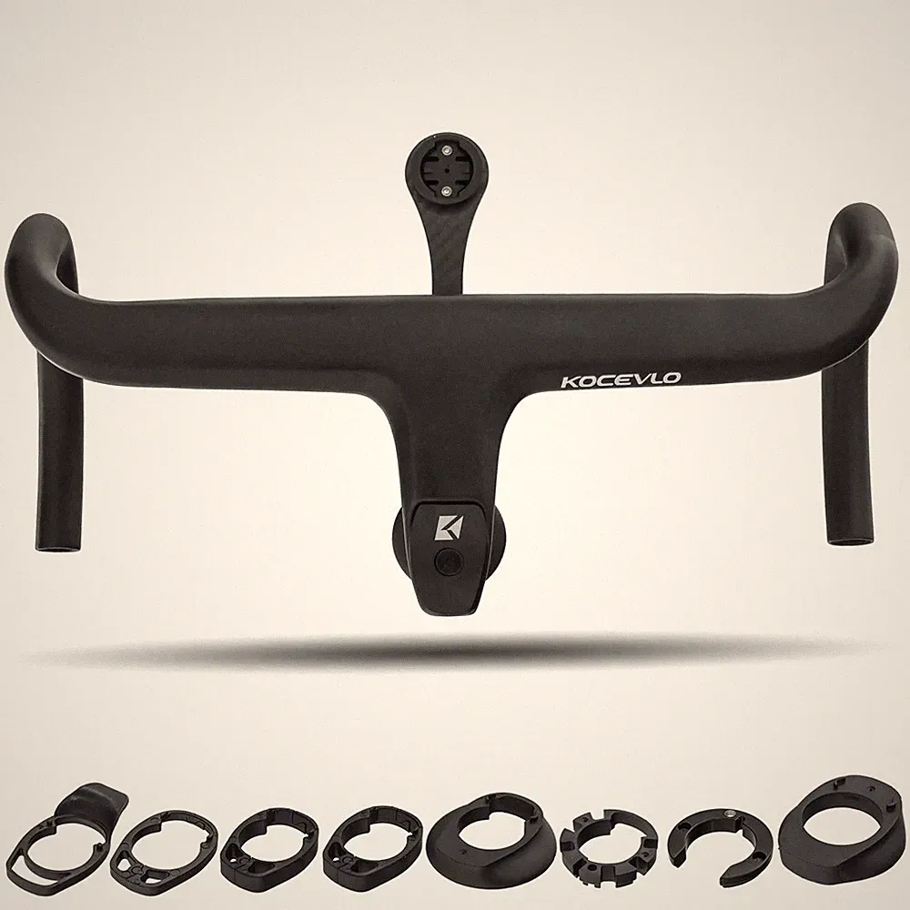 Road Bike Drop Bar Full Carbon Fiber Integrated Bicycle Handlebar 28.6mm Parts