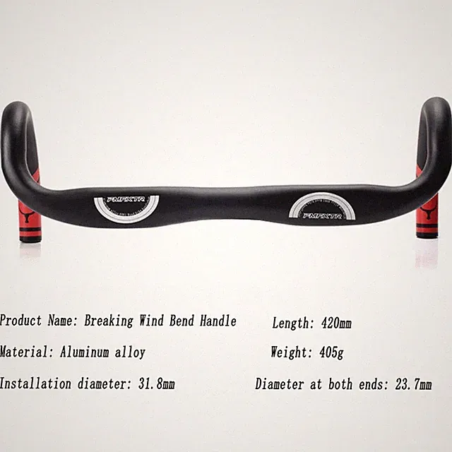 Road Bike Racing Wind Breaking Handlebar Folding Fixed Gear Drop Bar 31.8*420mm