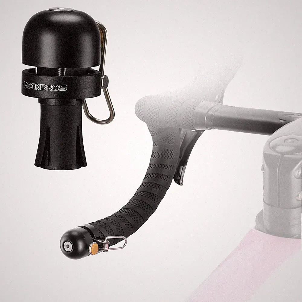 ROCKBROS Bike Bell, Bar End Bell for Road Drop Bar, 100 One Size, Black