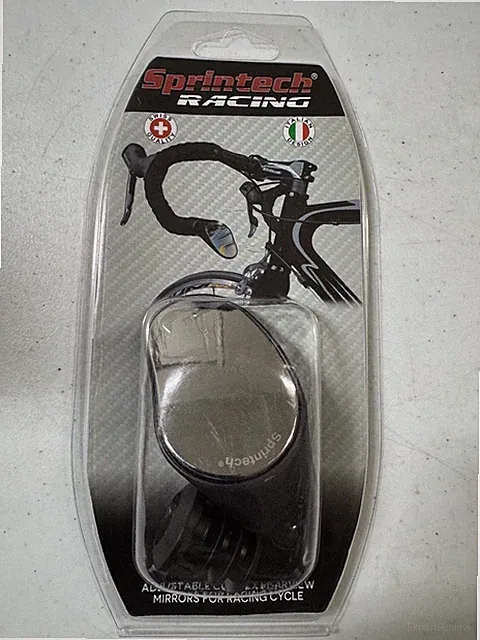 Sprintech 1031 Drop Bar Bike Mirror LEFT Black Convex Road Cycling NEW