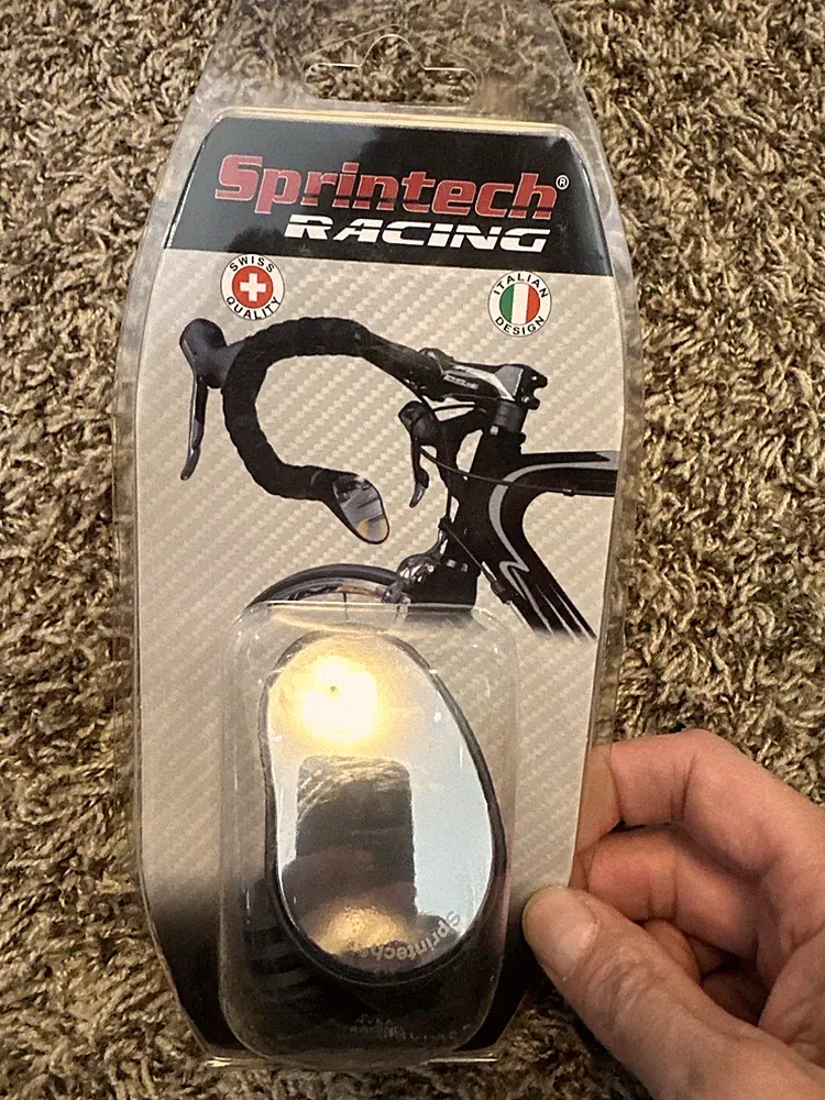 SPRINTECH ROAD BICYCLE Drop Bar Rearview LH MIRROR Racing Touring-Black