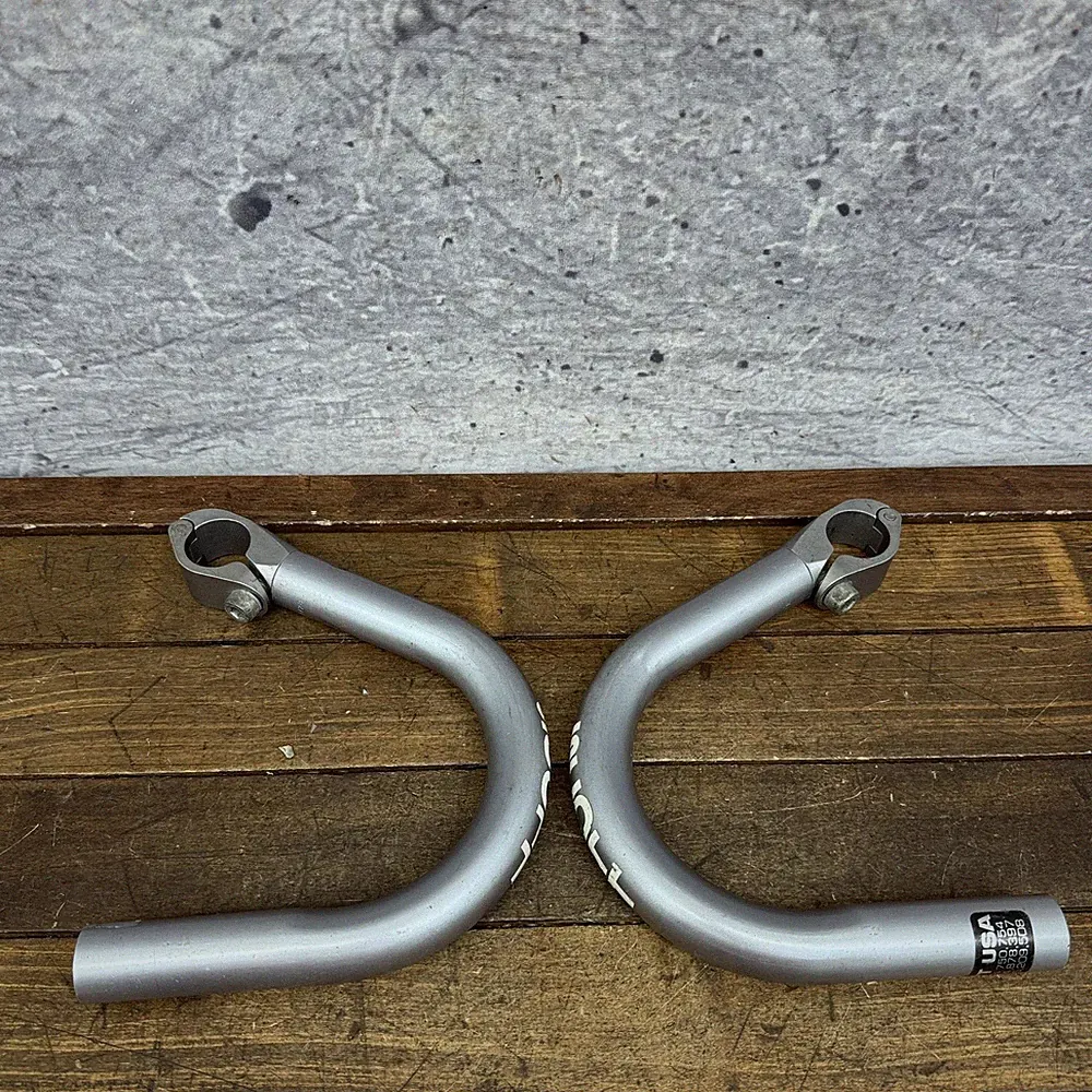 Vintage Scott USA MTB Drop Bar Ends Silver Aluminum Handlebar Extensions 90s