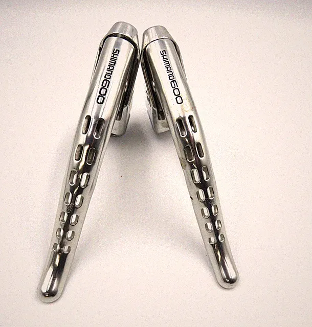 Vintage Shimano 600 BL-6207 Road Brake Levers Pair Drilled Drop Bar Non Aero